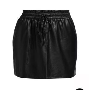 Good American “better than leather” faux leather mini skirt